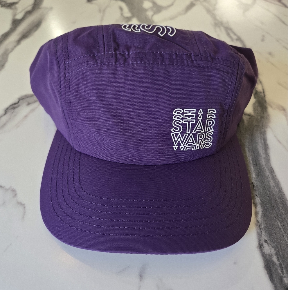 SALE Disney Star Wars Clip Back And Rubberized Text Purple Baseball Cap